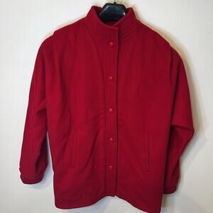 Saks Fifth Avenue VTG Braefair Red Wool Coat 9/10 Classic Old Money Preppy 80s